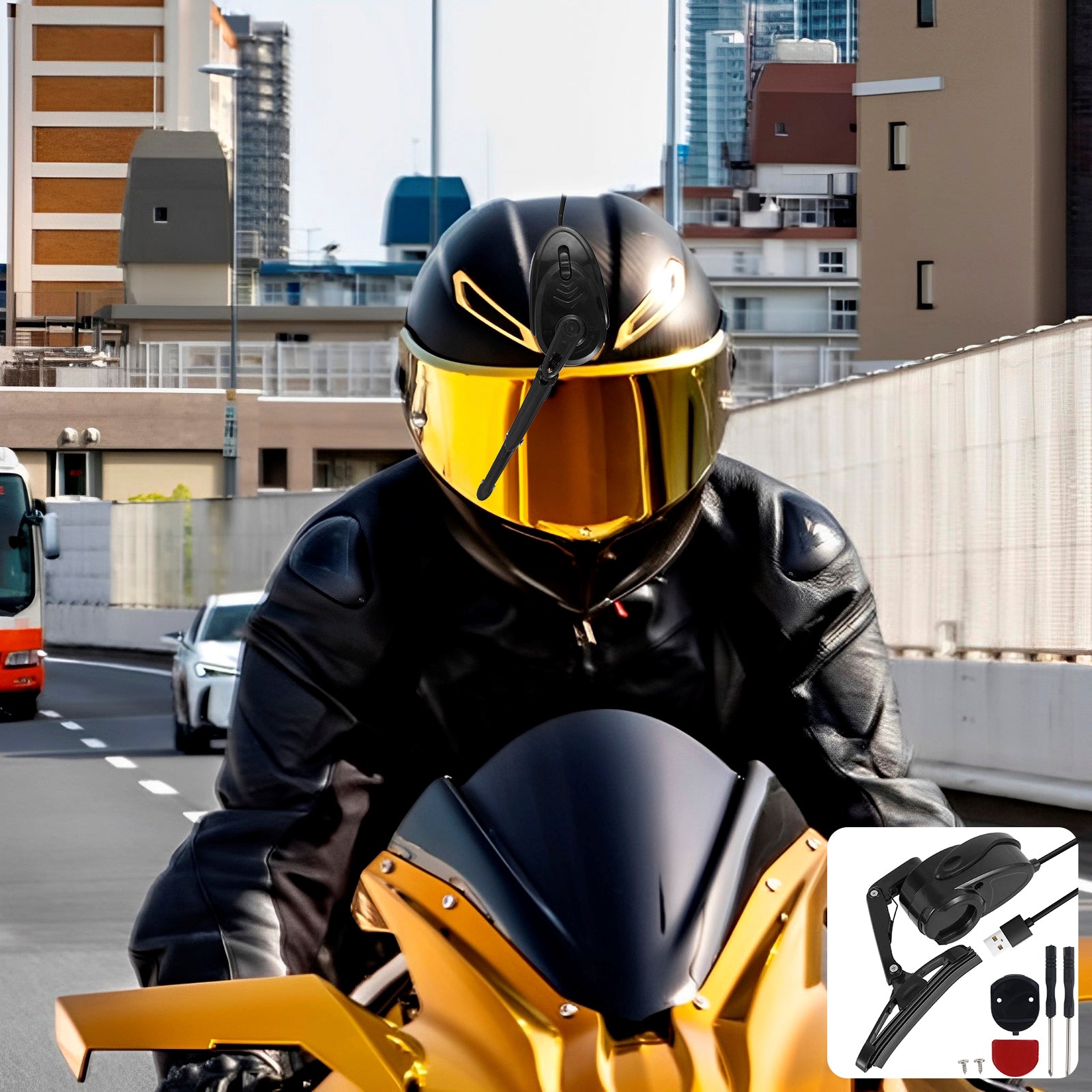Motorcycle Helmet Wiper - Gibgas