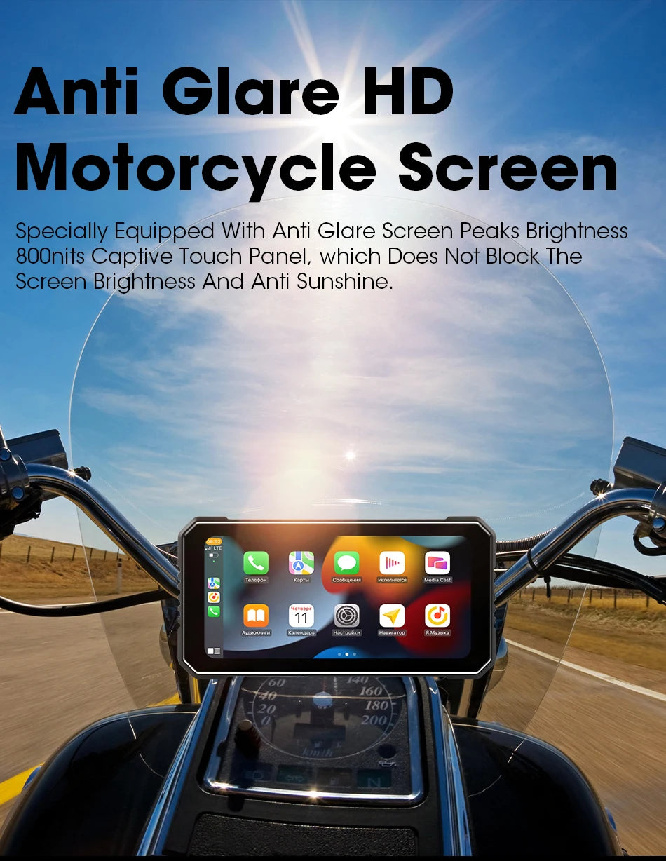 Motorcycle DVR 4K+1080P Dash cam 6.25" - Gibgas
