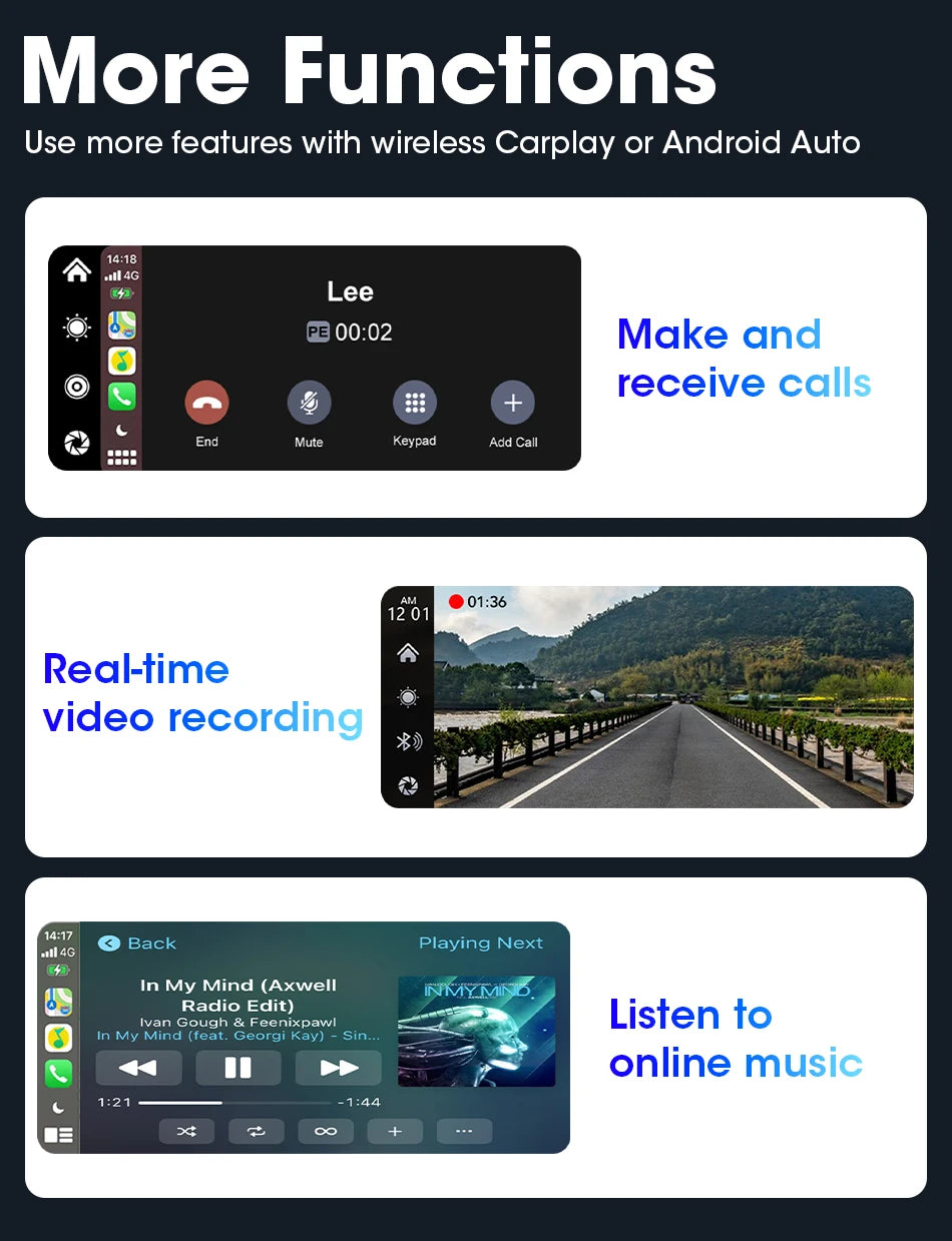 Motorcycle DVR 4K+1080P Dash cam 6.25" - Gibgas