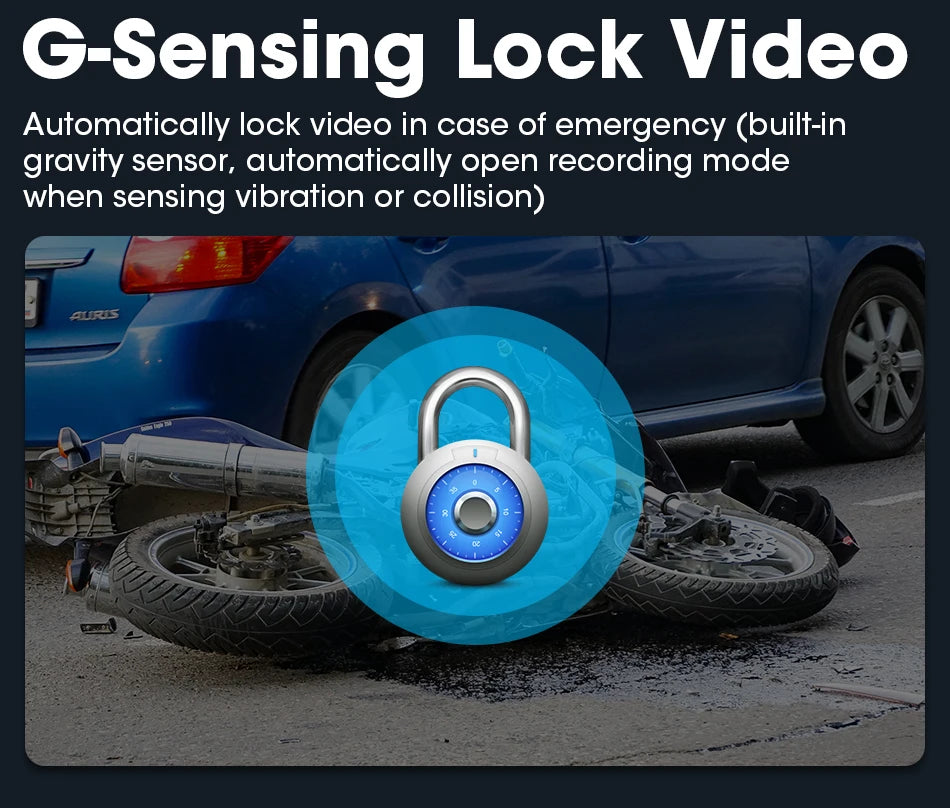 Motorcycle DVR 4K+1080P Dash cam 6.25" - Gibgas