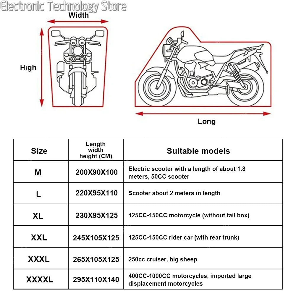 Motorcycle Cover All Season Waterproof - Gibgas